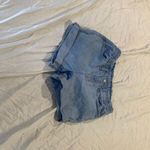 Cat and jack girls high rise paper bag denim shorts